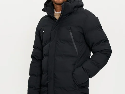 Kispo 4F Homem Preto c/ Carapuço Hip Length