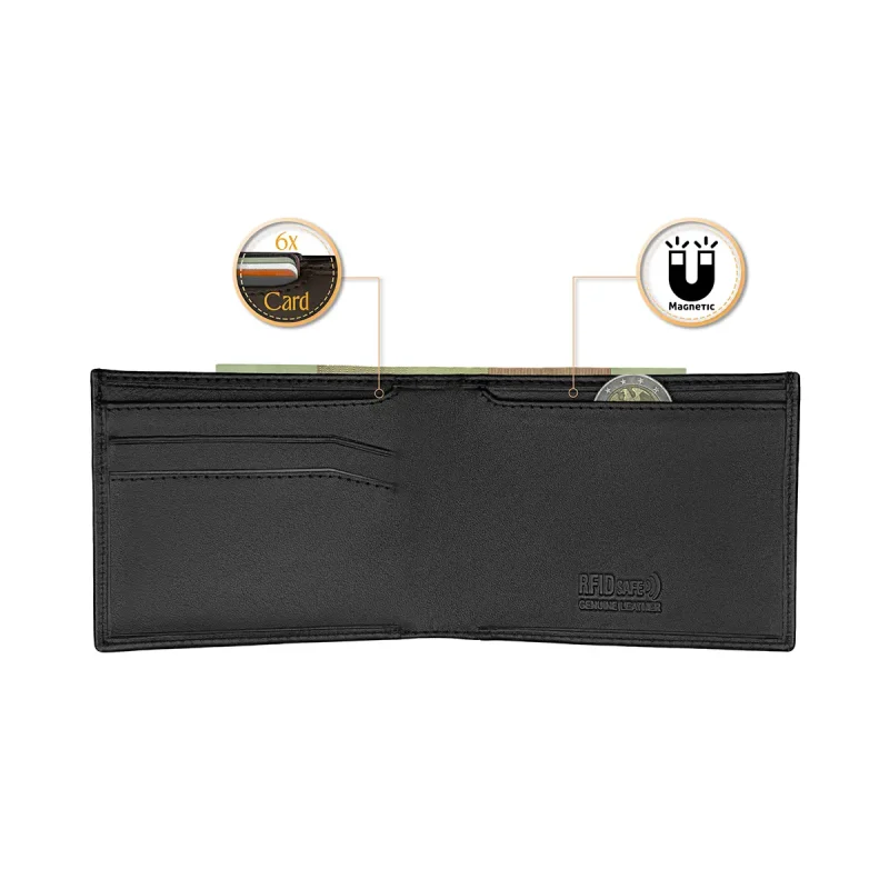 Carteira de Homem em Pele com Porta-Moedas e Anti-RFID - Image 4