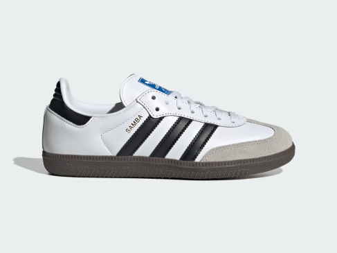 Adidas Samba OG J Branco Listas Pretas