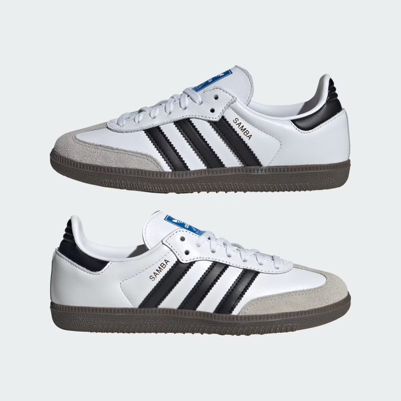 Adidas Samba OG J Branco Listas Pretas - Image 4
