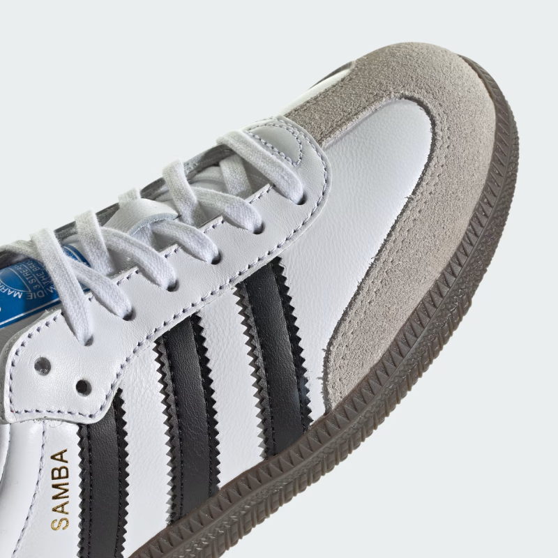 Adidas Samba OG J Branco Listas Pretas - Image 2
