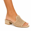 Chinelo em Pele com Salto Alto